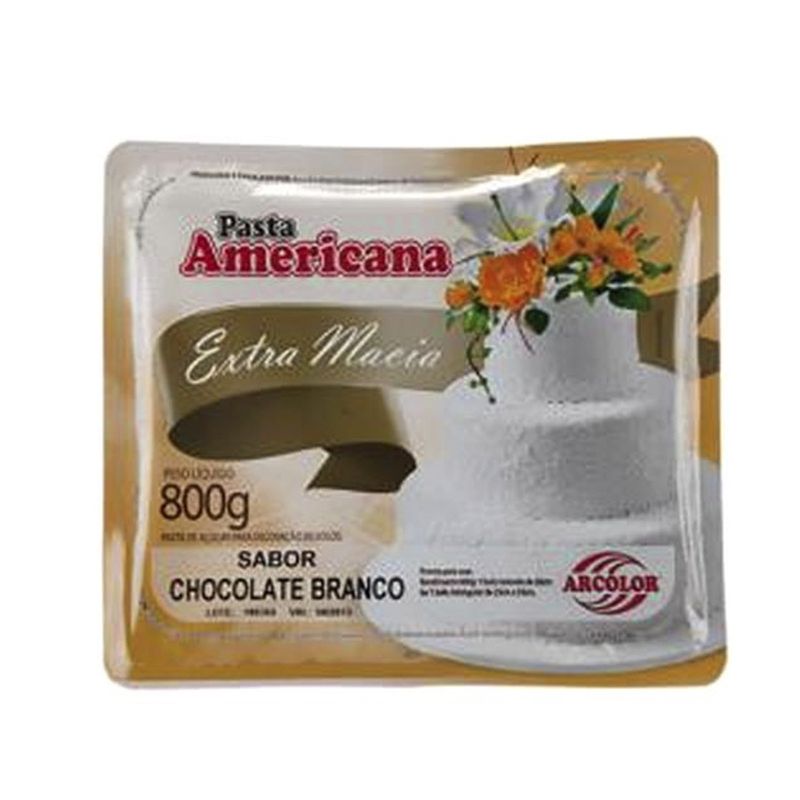 Pasta Americana de Chocolate Branco 800g ARCOLOR Loja Santo Antonio
