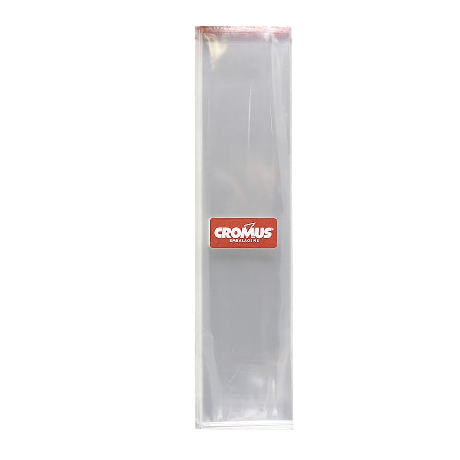 Saco Adesivo Transparente 6x25cm (051703) com 100 un CROMUS