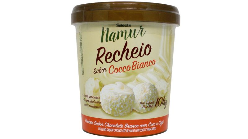 Recheio Sabor Cocco Branco Namur 1,01kg SELECTA - Loja Santo Antonio