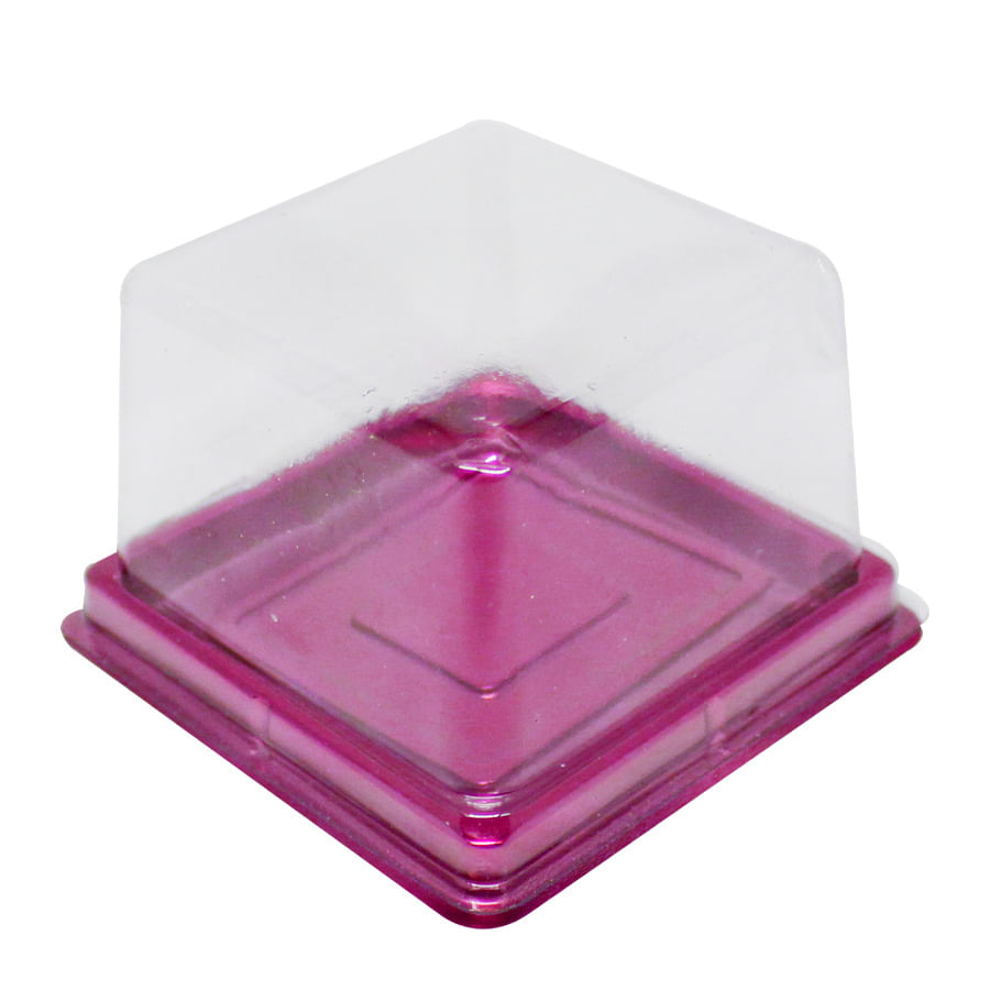 Caixa Para Doce Mini Cake Box Quadrada Pink (6539) com 10 un FLIP