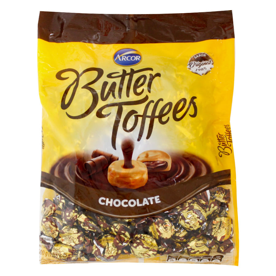 Bala Butter Toffees Sabor Chocolate 500G - ARCOR - Loja Santo Antonio