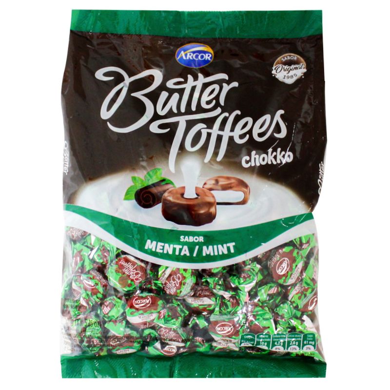 Bala Butter Toffees Sabor Menta 500g - ARCOR - Loja Santo Antonio