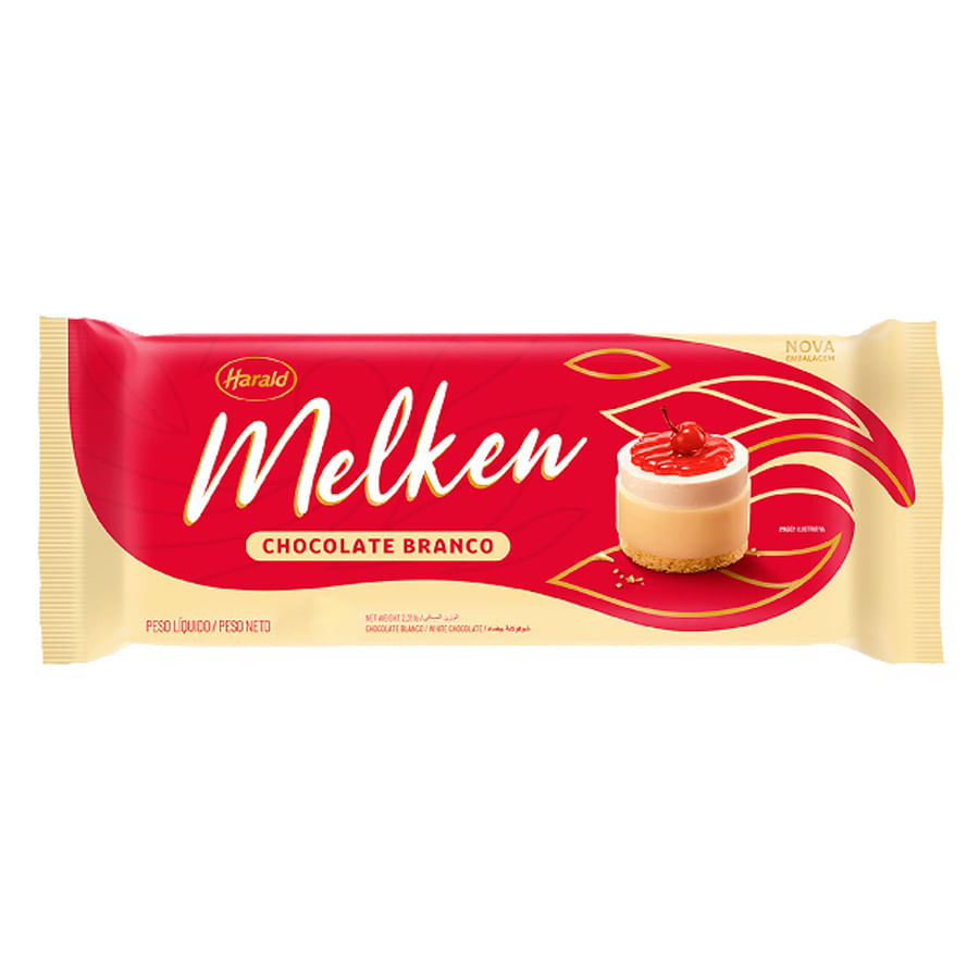 Chocolate Branco Melken Barra 1,01Kg HARALD