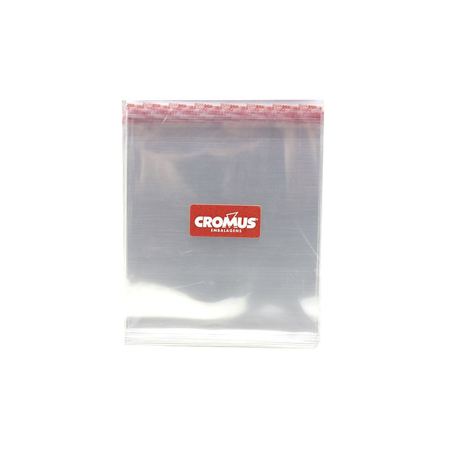 Saco Adesivo Transparente 10x17cm 100 Unidades CROMUS